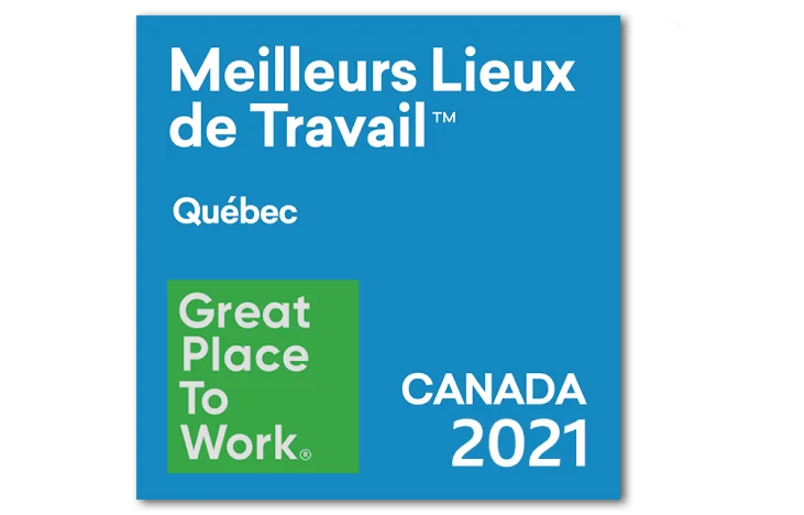 Certification Meilleurs lieux de travail Québec 2021
